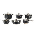 Black painting outside cookware set