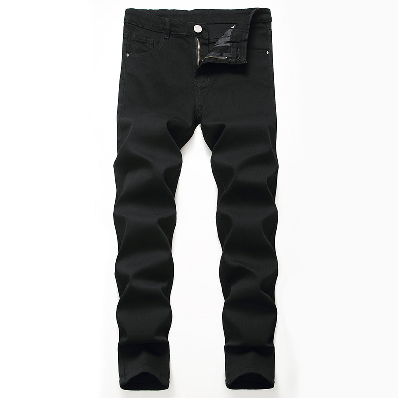 Pantalones de mezclilla negros de alta calidad para hombres personalizados