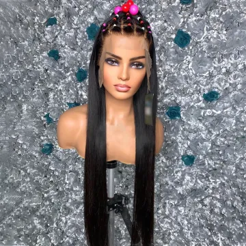 Transparent Lace Frontal Wig Vendor Raw Indian Virgin Straight Human Hair Hd Full Lace Front Wig For Black Women Human Hair Wig