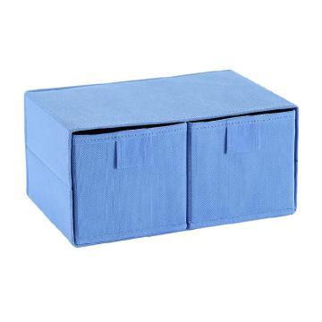 Blauwe één lade opbergdoos