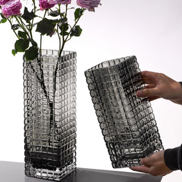 Factory Wholesale Modern Classic Square Glass Vases for Home & Weddings