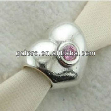 heart metal beads metal alphabet beads metal slider beads