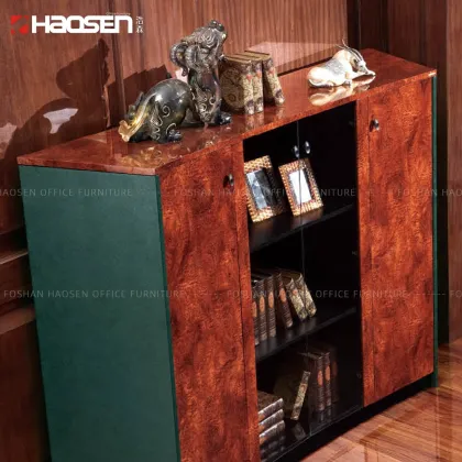 High Gloss Wooden Bookcase for Home Office Storage
