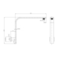 330mm Wall Mounted Gooseneck Shower Arm