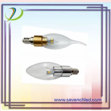 2014 new design e14 led candle bulbs 3w 5w e14 led light pipe candle