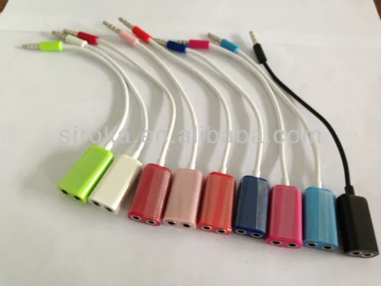 Music Headphone Splitter With 3.5mm Jack For IPhone/ Tab/ Samsung
