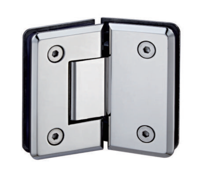 Beveled Rounded 135 Degree Glass Shower Hinge