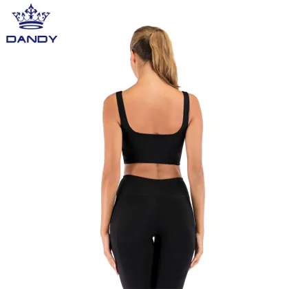 Black sexy yoga bra yoga crop top