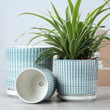 Personalised Ceramic Plants Flower Pots With Drainage