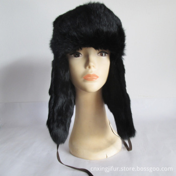 Fashional hare rabbit fur russian fur hat