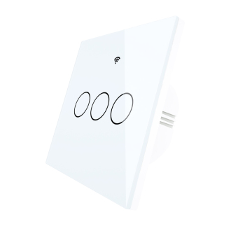 Intelligent WiFi RF433 1-3 Gang Touch Switch - Wireless Remote Control with Timing Setting, 10A, No Neutral Wiring