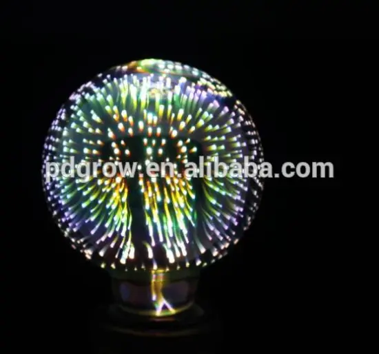 Newest design AC85-265V 3.5W Fireworks G95/G30 3D LED Bulb