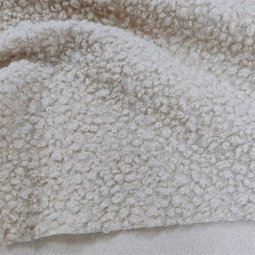 Tela de capa bindeja de poli de teddy de punto de punto de punto textil