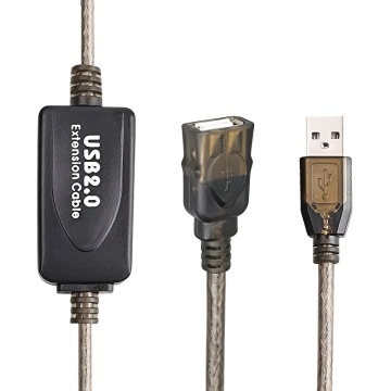 Taipuxi USB -uitbreidingskabel - 5m, 10m, 15 m en 20m actieve repeater met versterkerchip voor USB 2.0 Een mannelijke naar een vrouwelijke verbinding