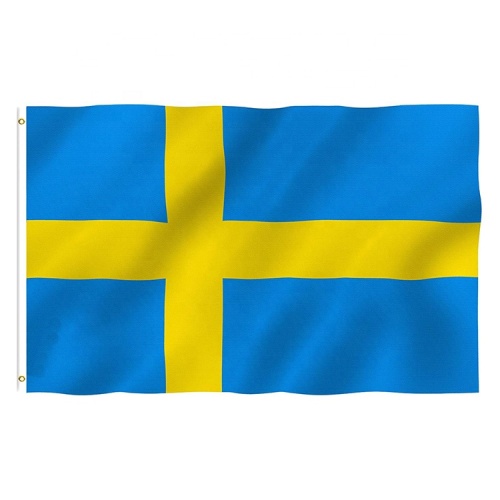 custom printed country Swedish flag