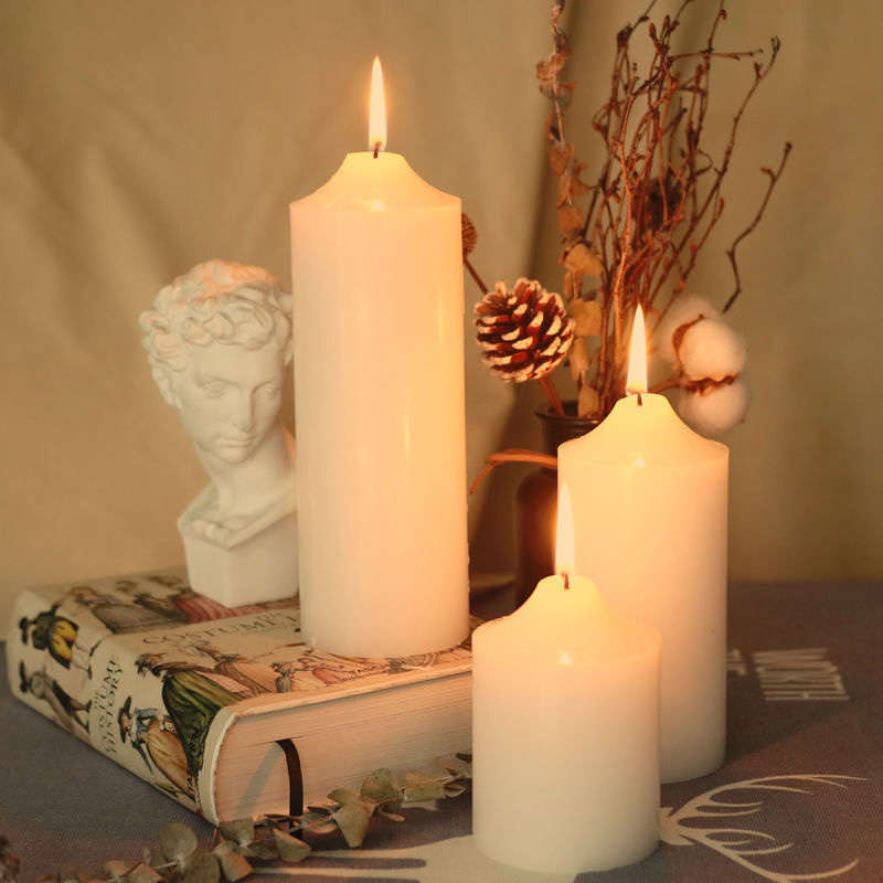 10-цалевыя вялікія свечкі са слановай косці для хатняга дэкору