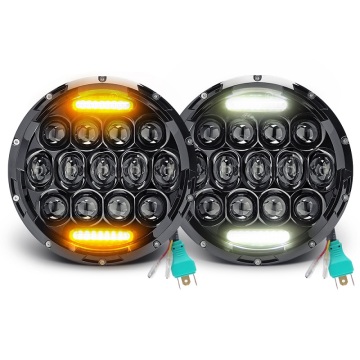 قاد Faro 7 Pulgadas Angel Eye White Drl Daymaker Amber Turn Signal Light