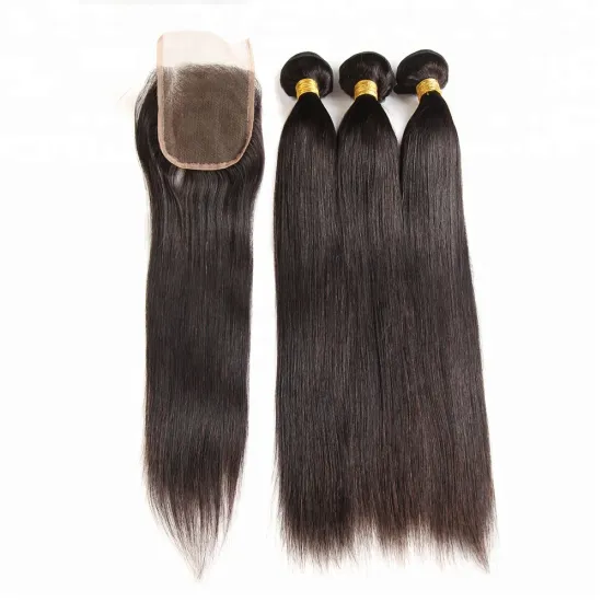 100% Natural Unprocessed Full Cuticle Aligned Orginal Brazilian Mink Straight  Human Hair Extension