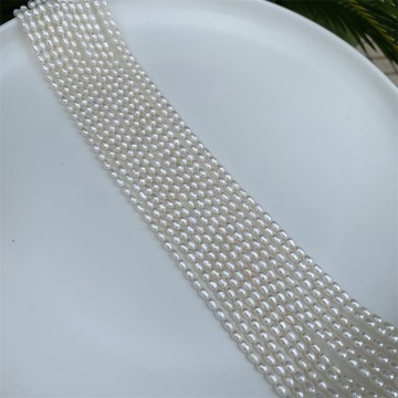 High Quality 5-6mm Natural White Freshwater Pearl Strands for Jewelry Making