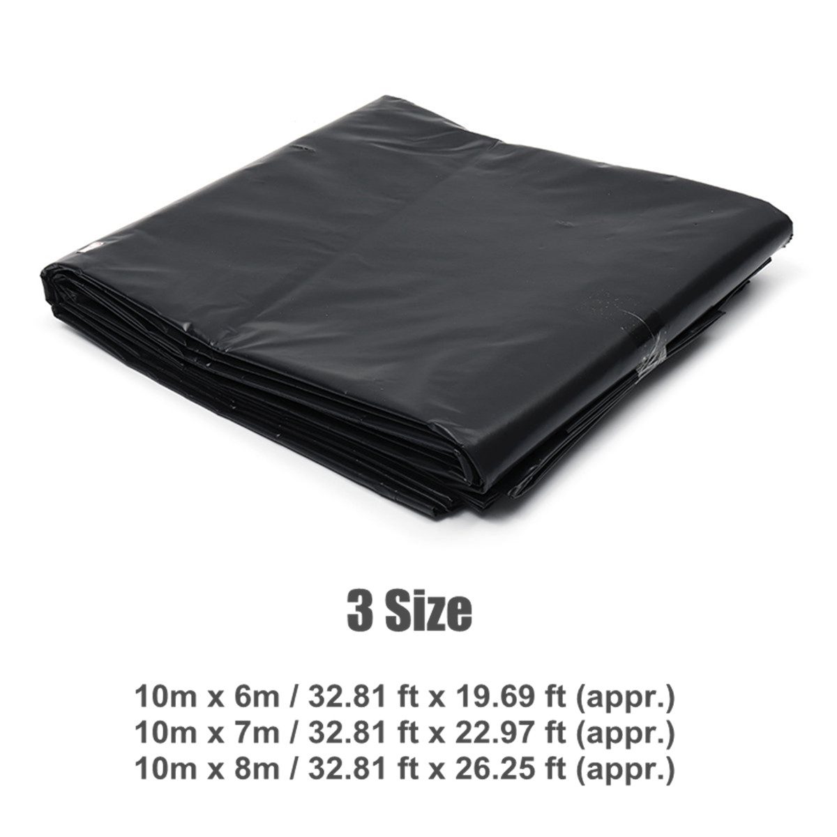 New Fish Pond Liner Cloth Home Garden Pool Reinforced HDPE Heavy Landscaping Pool Pond Waterproof Geomembrane Liner Cloth Black