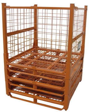 foldable mesh container with ajar door