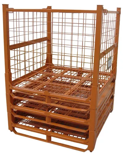 foldable mesh container with ajar door