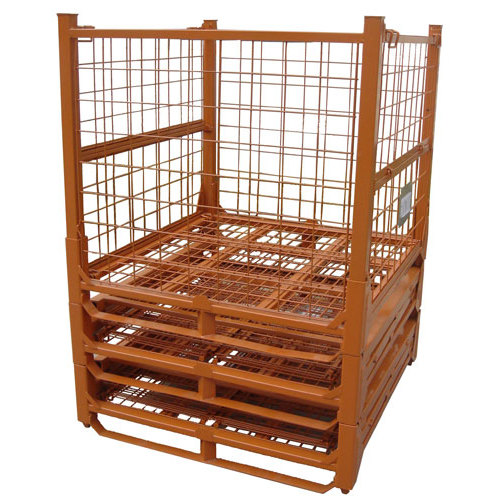 foldable mesh container with ajar door