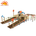 outdoor playground wooden play structure HPL