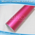 Color rosa metálico auto adhesivo película vinilo envoltura de papel de aluminio