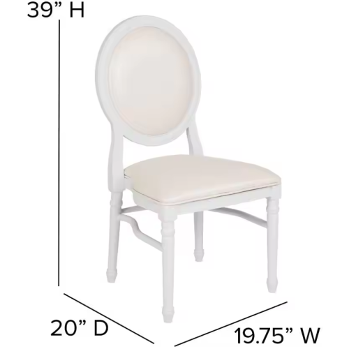 Elegant White Modern Louis Chair for Wedding