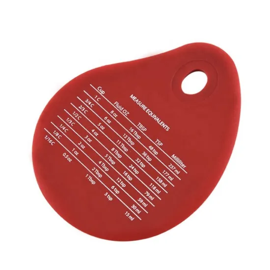 High Quality Food Grade Silicone Dough Scraper with Measurements for Cake Decoration
