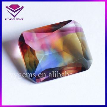 High Quality Loose Multi Colored Octangle Shaped Glass Stone for Jewelry Ring