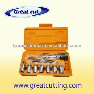 9 pcs drill chuck collet set in plastic box