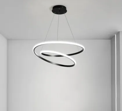 600mm Acrylic White Oval High Ceiling Pendant Light - 50W Home Decorative Lighting