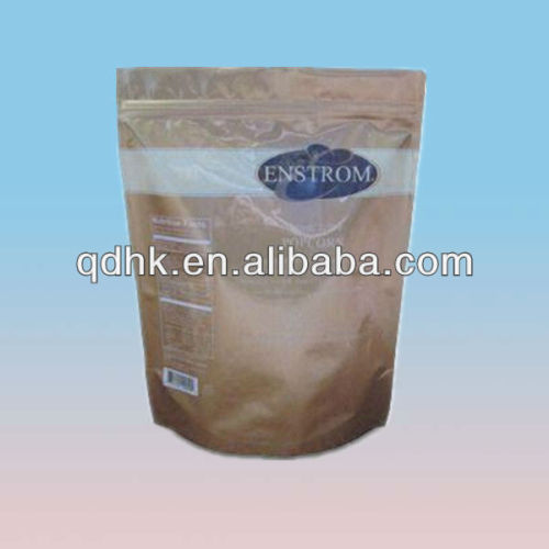 Top zipper printed bottom guseted food bags for filleted fish