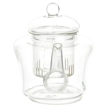 Mouthblown Pyrex Glass Teapot Flowering Tea Set