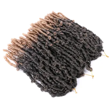 Wholesale 18inches wig chemical fiber crochet hair female butterfly curly braid African dirty braid Butterfly locs hair