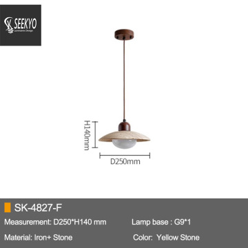 Hanging Lights For Dining Room Glass Stone Pendant Lamps Glass Ball Modern Light Supplier
