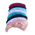 2-Schichten Satin Haarpflege Trockener Turban-Wickelhandtuch