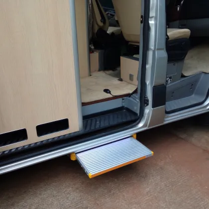 Electric Aluminum Sliding RV Step for Travel Trailers and Motorhomes