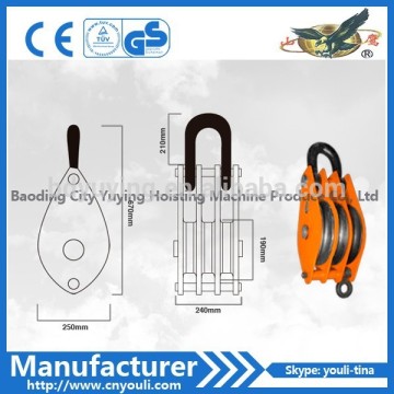 lifting tools triple pulley block with hook or ring