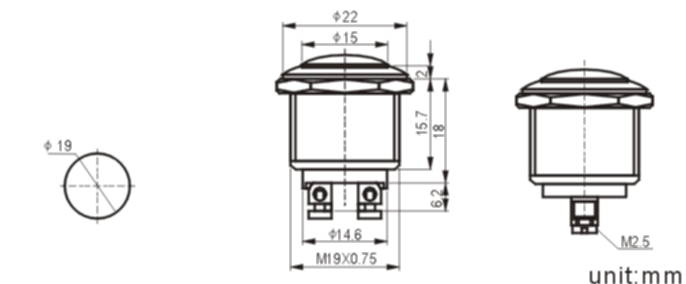 PBS-28B-1 push button