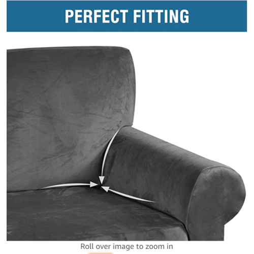 Velvet Armchair Cover Couch Covers 1 Cushion