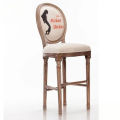 Vintage Style Solid Wood Bar Chair Stools