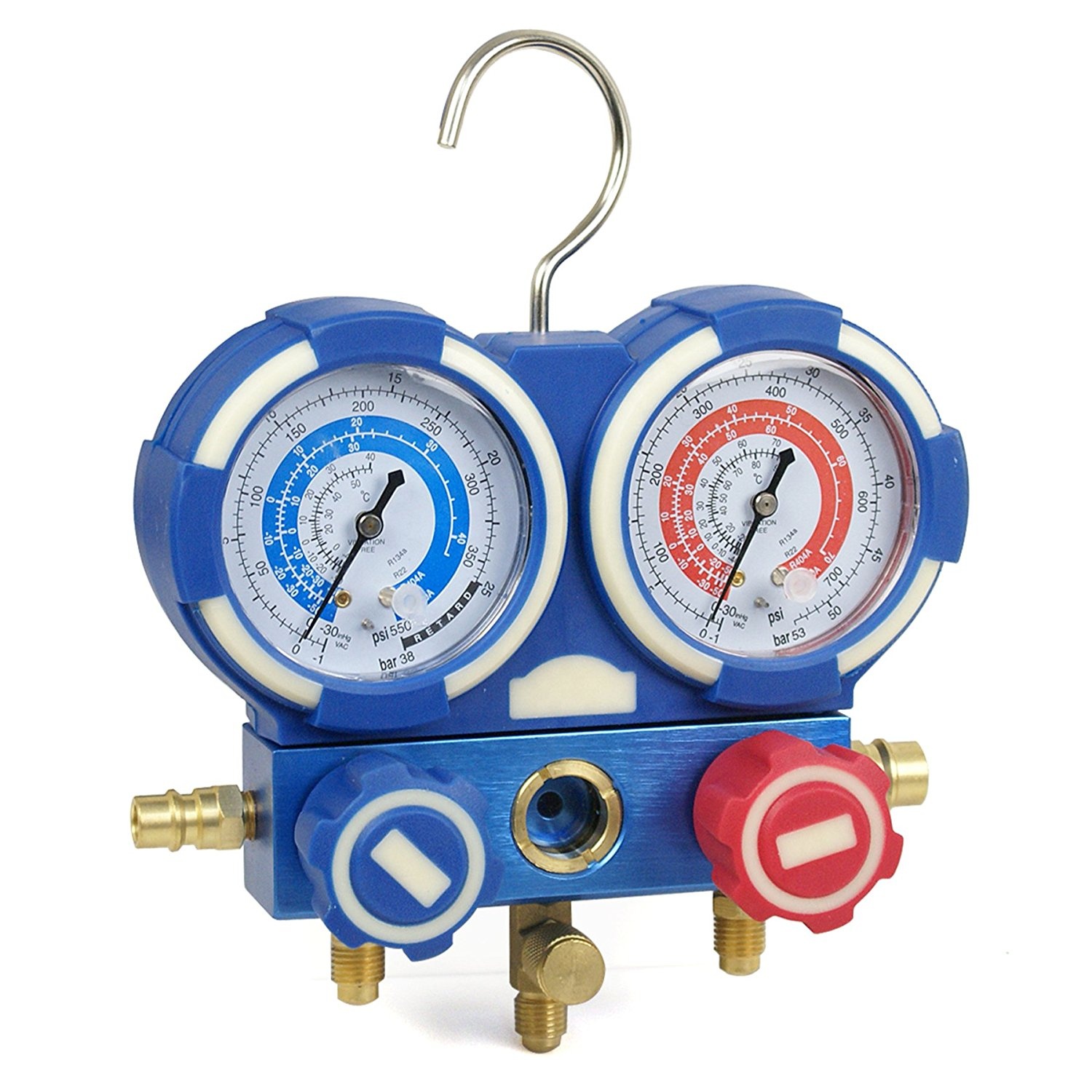 MG-2-R134A R410A Manifold Gauge ชุดระบบทำความเย็น HVAC อัตโนมัติเครื่องปรับอากาศ AC ชาร์จ R22 R12 R502 404 AC GAUGE