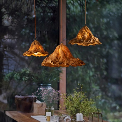Design Red Resin Pendant Lamp Pendant Bed Lighting