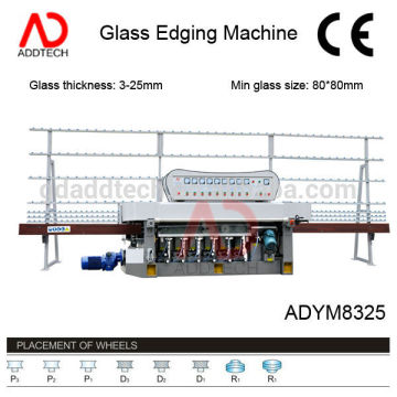8 spindle glass Flat & Round /OG/pencil edging machine ADYM8325