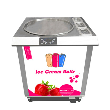 Hand stirring instant ice cream rolls machine 2022