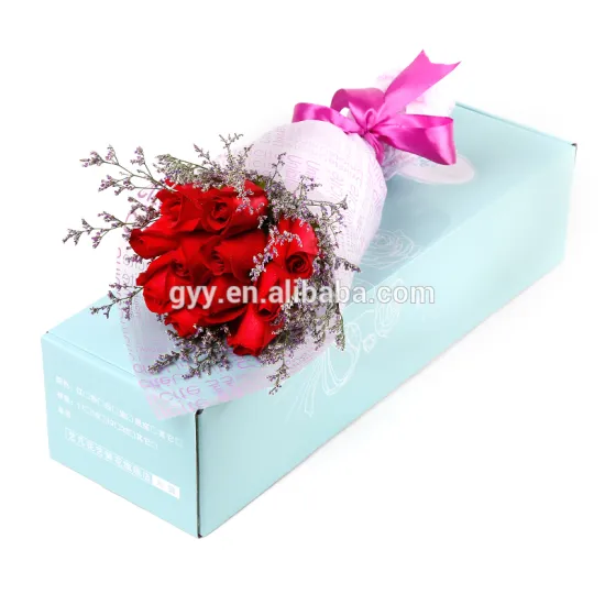 Novel Rose Flower Corrugated Paper Box, Waterproof Flower Paper Box