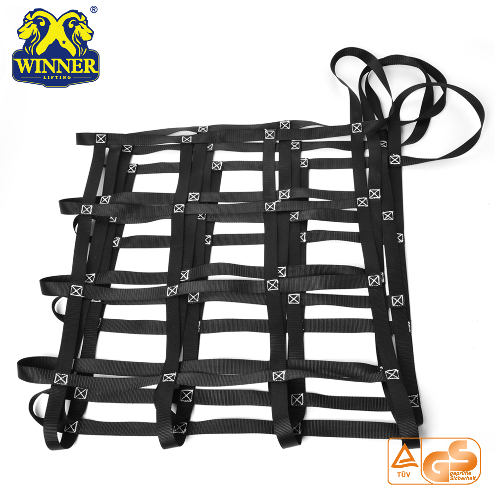 Safety Nylon Polyester Plastic Flat Webbing Net Cargo Net